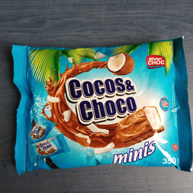 Шоколадные батончики Mister Choc Cocos&Choco 350g (13 шт.)