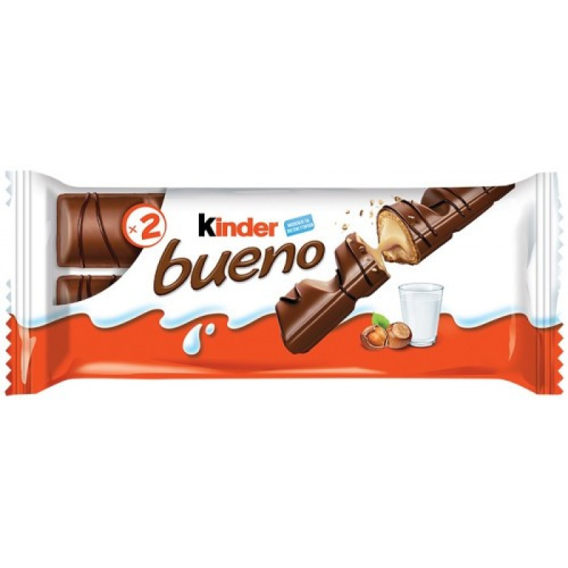 Батончик Kinder Bueno з молочно-горіховою начинкою