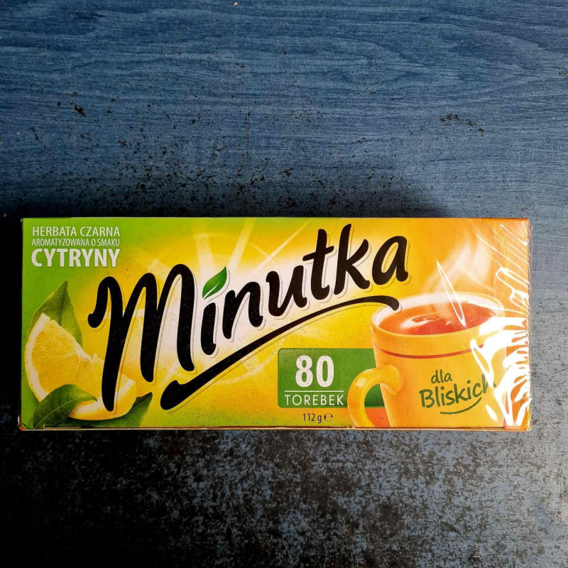 Чай у пакетиках чорний із лимоном “Minutka“ 80 шт.