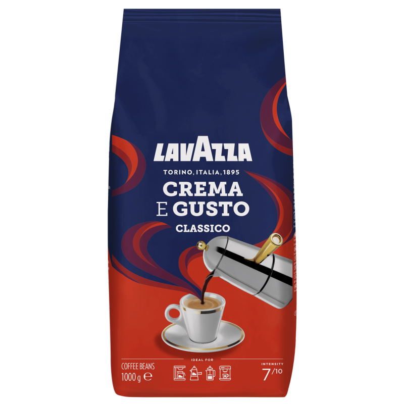 Кава в зернах Lavazza Crema e Gusto Classico 1 кг (Польща)